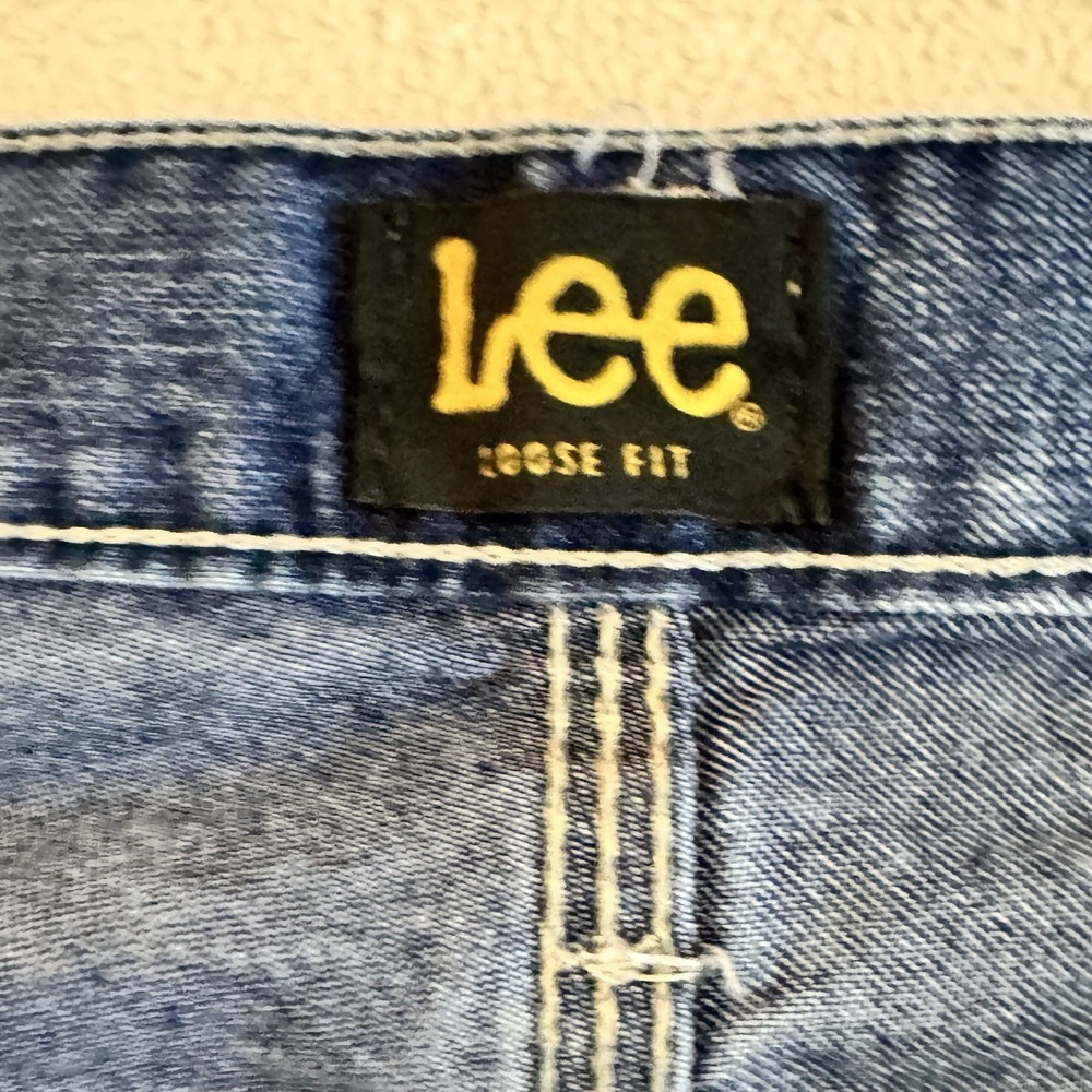 Lee Loose Fit Carpenter Jeans Mens 40x34 (38x34) Blue Cargo Utility Workwear - Picture 5 of 10